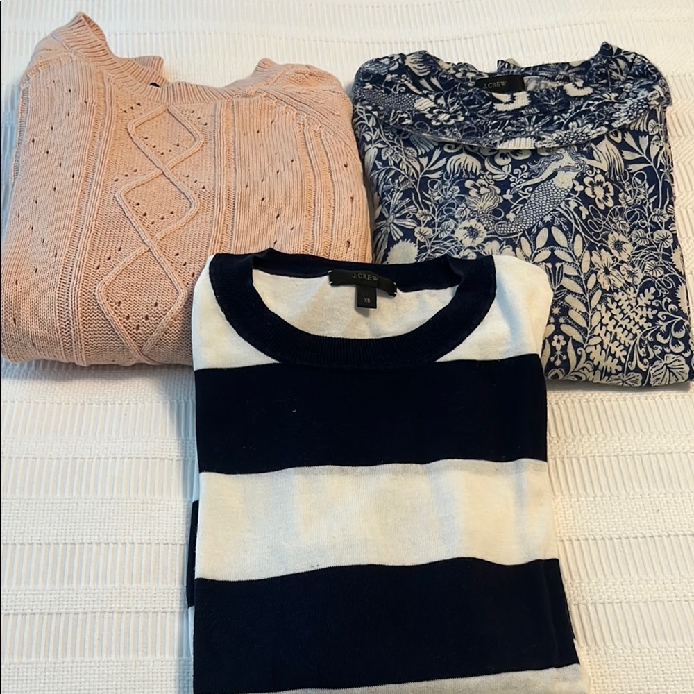 J. Crew Lot of (3) Spring Sweaters Size XS